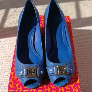 Tory Burch Open Toe Wedge